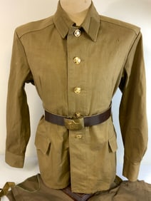 USSR EM DRILL WORK UNIFORM TUNIC WITH PANTS AND BELT
