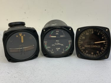 VINTAGE AICRAFT INSTRUMENT GAUGES