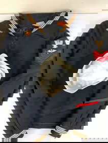 WWII US NAVY JUMPER CUSTOM UNIFORM WITH COLOR EMBROIDERY AND HAT