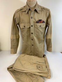 US GENERAL DOUGLAS MACARTHUR UNIFORM SHIRT AND PANTS MUSEUM QUALITY HISTORICAL REPRODUCTION