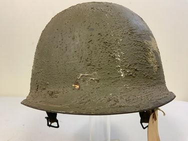 WWII PARATROOPER US M1 AIRBORNE STEEL HELMET WITH LINER