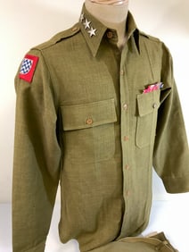 WWII US ARMY GENERAL UNIFORM SHIRT AND PANTS