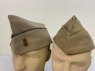 USA WWII ARMY AIR FORCE AND NAVY OFFICERS GARRISON CAPS LOT OF 2