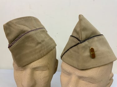 USA WWII ARMY AIR FORCE OFFICERS GARRISON CAPS LOT OF 2
