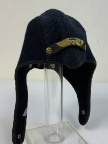 VINTAGE US AVIATOR WOOL FLIGHT HELMET CHILD SIZE