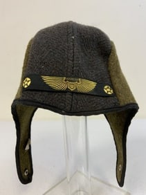 VINTAGE US AVIATOR WOOL FLIGHT CAP HELMET CHILD SIZE