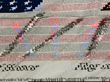 USA SMALL FLAGS AND 9.11 USA FLAG OF HONOR