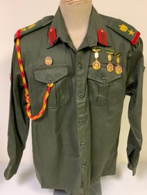 IRAQ SADDAM HUSSEIN ERA IRAQI LIEUTENANT. COLONEL STAFF UNIFORM SHIRT