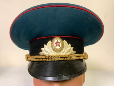 USSR SOVIET ARMY OFFICER VISOR CAP HAT