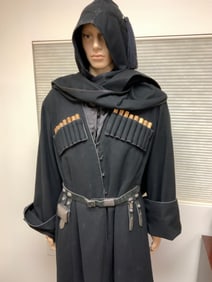 RUSSIAN /GEORGIAN COSSACK COMPLETE UNIFORM BLACK DRESS CAPE SHIRT BELT