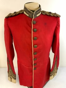 ANTIQUE VICTORIAN NAMED BRITISH OFFICER RED DRESS TUNIC