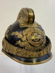 ANTIQUE AUSTRIA HUNGARY EMPIRE HIGH RANKING FIRE OFFICIAL HELMET