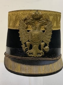 ANTIQUE AUSTRIAN HUNGARIAN K.U.K. OFFICERS SHAKO DRESS CAP HAT