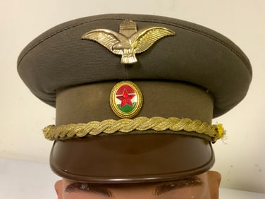 VINTAGE HUNGARIAN AIRFORCE OFFICERS VISOR HAT