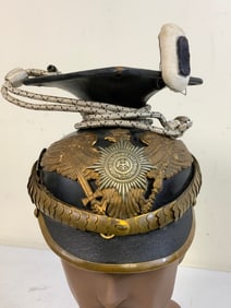IMPERIAL GERMANY PRUSSIAN GUARD UHLAN REGIMENT NCO OFFICERS HELMET WITH CORDS