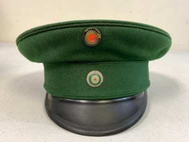 IMPERIAL GERMAN SAXONY JAGER OFFICER VISOR HAT