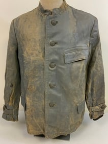 WWII GERMAN NAVY KRIEGSMARINE LEATHER JACKET U-BOAT AND SHIPS CREW