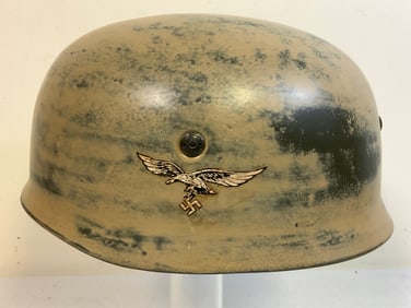 WWII GERMAN PARATROOPER TROPICAL CAMOUFLAGE HELMET DISPLAY MODEL