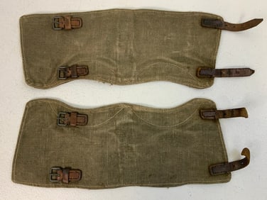 WWII GERMAN MILITARY MATCHED PAIR OF GAITERS