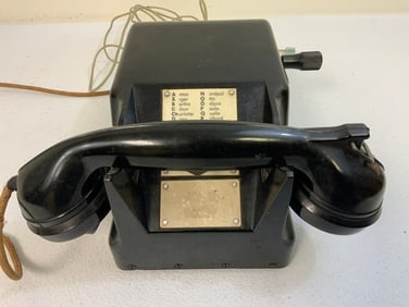 WWII GERMAN MILITARY BAKELITE BUNKER FIELD PHONE