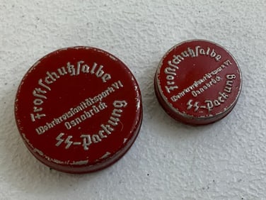 WWII GERMAN SS FROSTBITE SALVE LOT OF 2