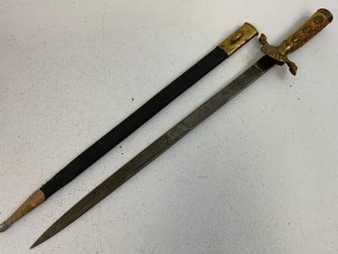 ANTIQUE GERMAN HUNTING SHOOTING CLUB DAGGER HIRSCHFANGER EICKHORN