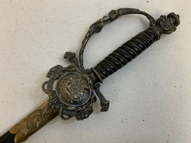 ANTIQUE BELGIUM DIPLOMAT OR GOVERNMENT OFFICIAL COURT SWORD
