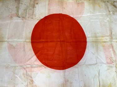 WWII IMPERIAL JAPANESE SILK NATIONAL FLAG