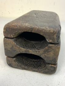 MONGOLIA ANTIQUE WOODEN MOLD TORMA OFFERING