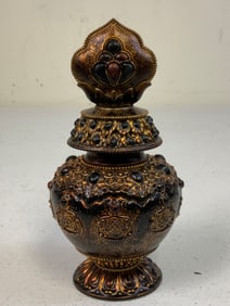 NEPAL BUDDHIST HOUSEHOLD ALTAR TREASURE VASE