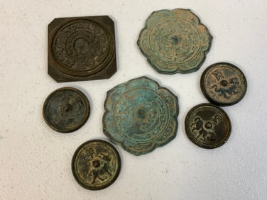 CHINA ANTIQUE BRONZE MELONG MIRRORS