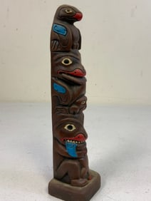 NATIVE AMERICAN NORTHWEST HAIDA TRIBE VINTAGE TOTEM POLE