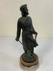 FRITZ VON GRAEVENITZ 1913 ANTIQUE AUSTRIA HUNGARY OFFICER BRONZE ON STAND