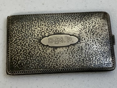 ANTIQUE STERLING SILVER CIGARETTE CASE
