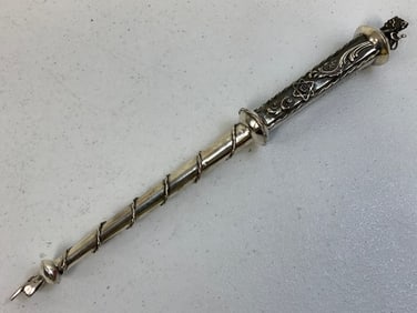 ANTIQUE 1844 IMPERIAL RUSSIA 84 SILVER JEWISH TORA POINTER