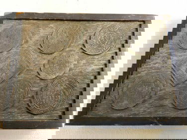 ANTIQUE COINS TOP DECORATED BOX