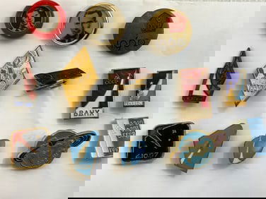 VINTAGE USSR SET OF SPACE EXPLORATION PINS 1950'S-60'S