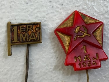 VINTAGE SOCIALIST EASTERN EUROPE 1ST OF MAY PINS