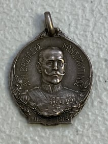 GREECE GRECO TURKISH AND BALKAN WARS 1912-1913 SILVER MEDAL