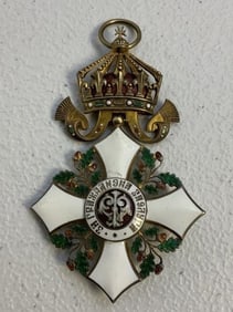 ROYAL BULGARIA ORDER OF CIVIL MERIT MEDAL CROSS II CLASS NECK GRADE