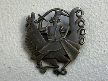 POLAND SILVER PAN TWARDOWSKI BADGE