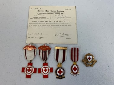 WWII UK BRITISH RED CROSS GROUP 1944