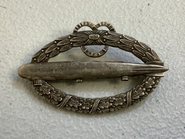WWI GERMAN AIRSHIP ZEPPELIN COMMEMORATIVE BADGE