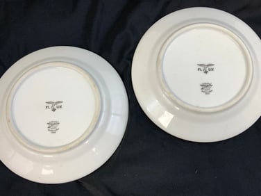 GERMANY THIRD REICH PORCELAIN SERVING PLATES LUFTWAFFE 1938 MARKED