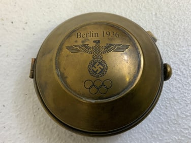 GERMANY BERLIN 1936 OLYMPIC GAMES DECORATED BRASS CASE