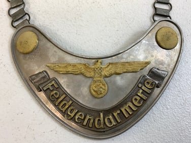 GERMANY THIRD REICH MILITARY POLICE FIELDGENDARMERIE GORGET