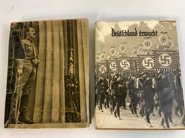 THIRD REICH GERMAN ADOLF HITLER AND DEUTSCHLAND ERWACHT CIGARETTE CARD BOOK