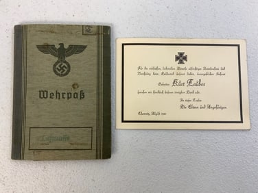 WWII GERMAN LUFTWAFFE WEHRPASS