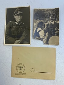 GERMANY THIRD REICH CHANCELLERY OF ADOLF HITLER BERLIN ENVELOPE AND POSTCARDS
