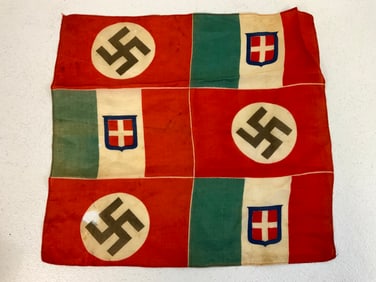 WWII GERMAN ITALIAN FRIENDSHIP FLAG